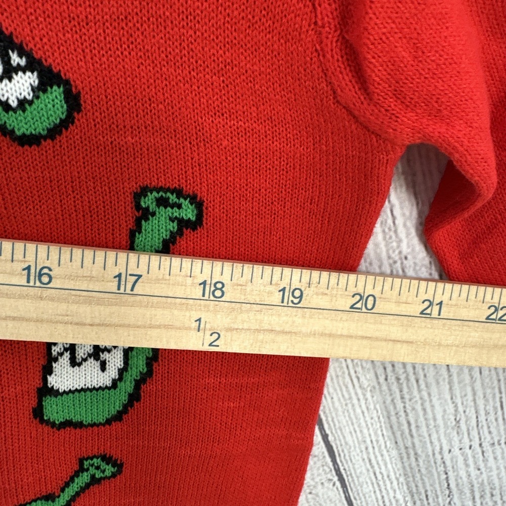 Rick & Morty Christmas Sweater Mens MEDIUM Red Green Merry Rickmas Holiday Ugly - Picture 8 of 12